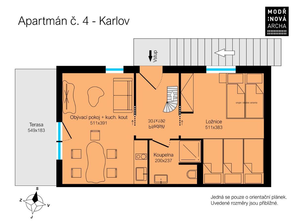 Apartmány Modřínová Archa Vaclavov u Bruntalu Exterior foto