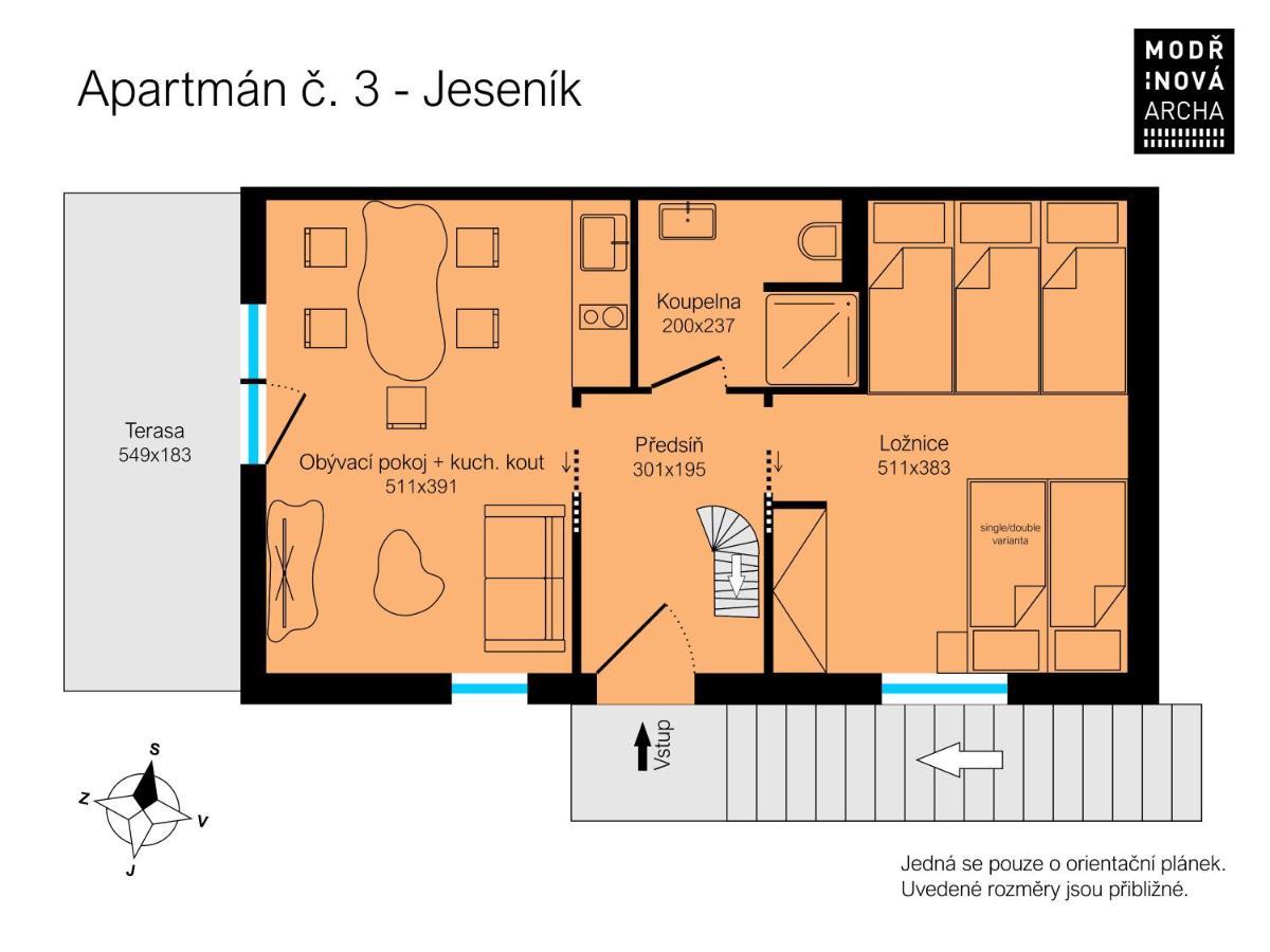 Apartmány Modřínová Archa Vaclavov u Bruntalu Exterior foto